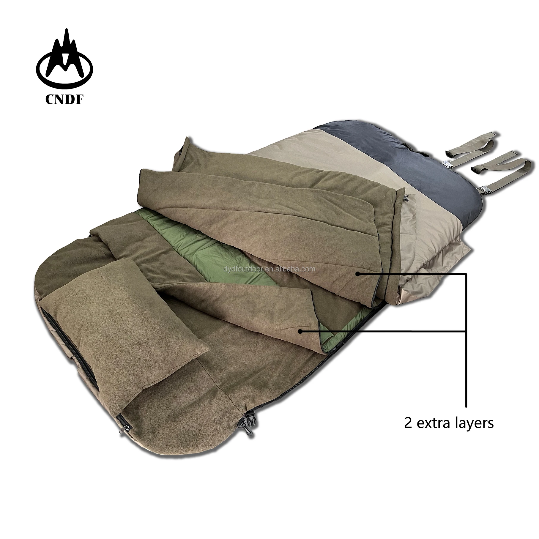 Usb Heated Fishing Sleeping Bag,With 2 Extra Removable Layers And