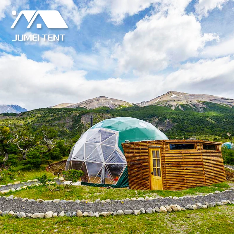 4人用アウトドアレンタルポップアップキャンバス透明ドームテント