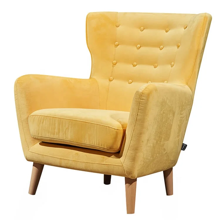 Wholesale Yellow Wood Frame High Wing Back Accent Chair Living Room Buy High Back Accent Chair Living Room Furniture Sets Luxury Accent Chair High Back Product On Alibaba Com