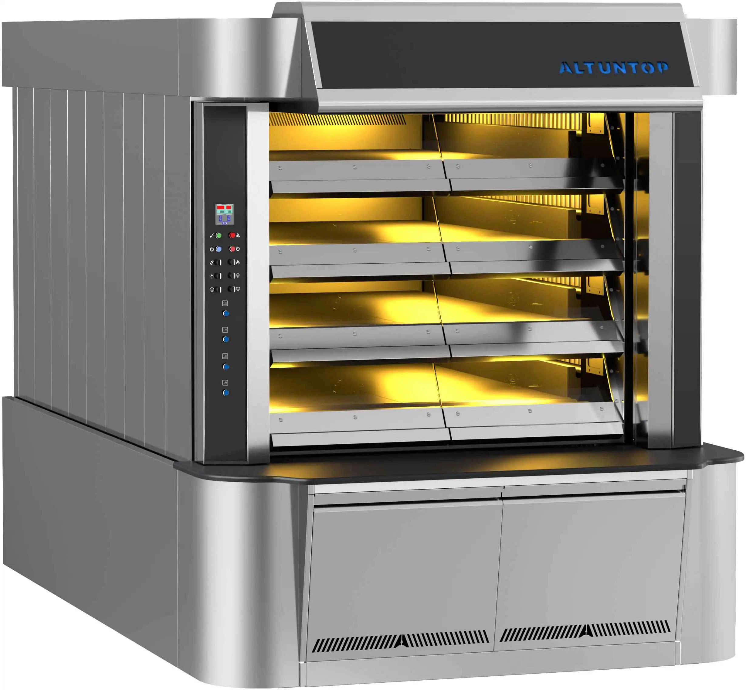 Трубчатые настенные печи лучшего качества с четырьмя камнями и настилом для изготовления хлеба OEM-продуктов для промышленной кухни