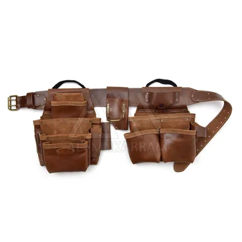 Customized portable leather tool belt tool bag electrician waist tool belt