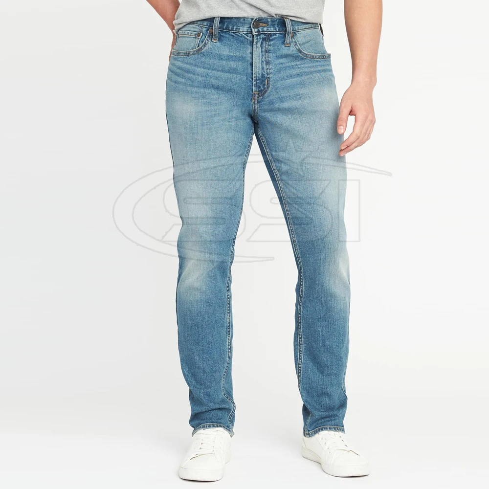 new cotton jeans men regular pants high quality famous brand