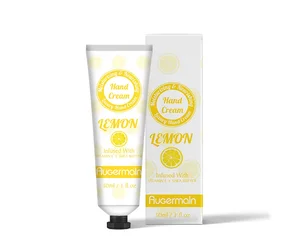 OEM Private Label Organic Cute Mini Small Lemon Hands and Body Repair Whitening Skin Care Cream Lotions Hand Cream with logo