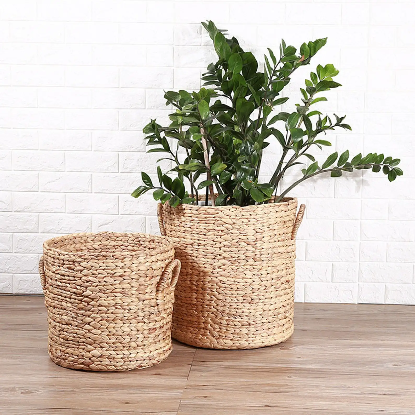 Hot New Design Water Hyacinth Storage Basket Woven Basket Natural ...