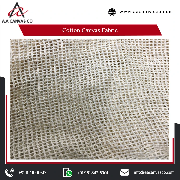New Woven Organic Lightweight Cotton Canvas Mesh Fabric-High Quality for Home Decor & Bags