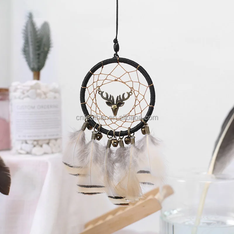 Handmade Dream Catcher with feather wall or car hanging decoration ornament-miwh 