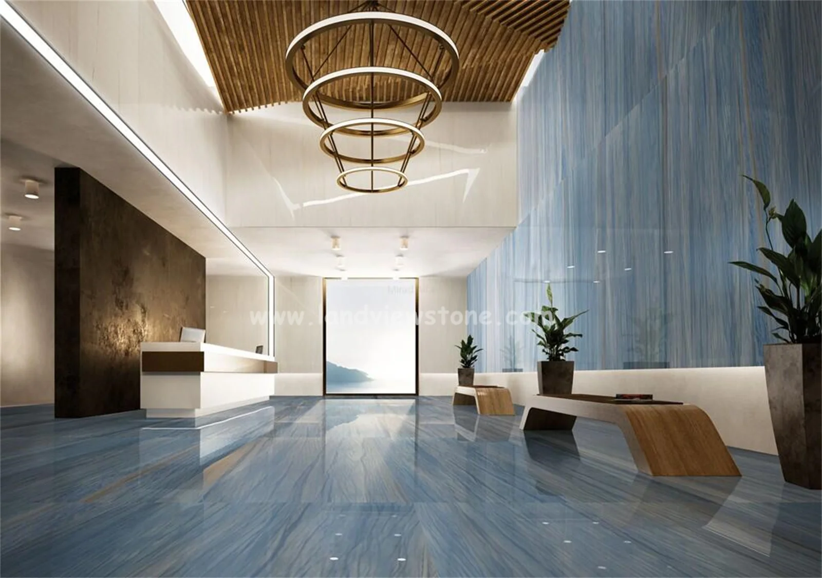 Azul Macaubas Quartzite Azul Imperial Quartzite Blue Sky Marble for Bathroom and Kitchen Countertop Slabs