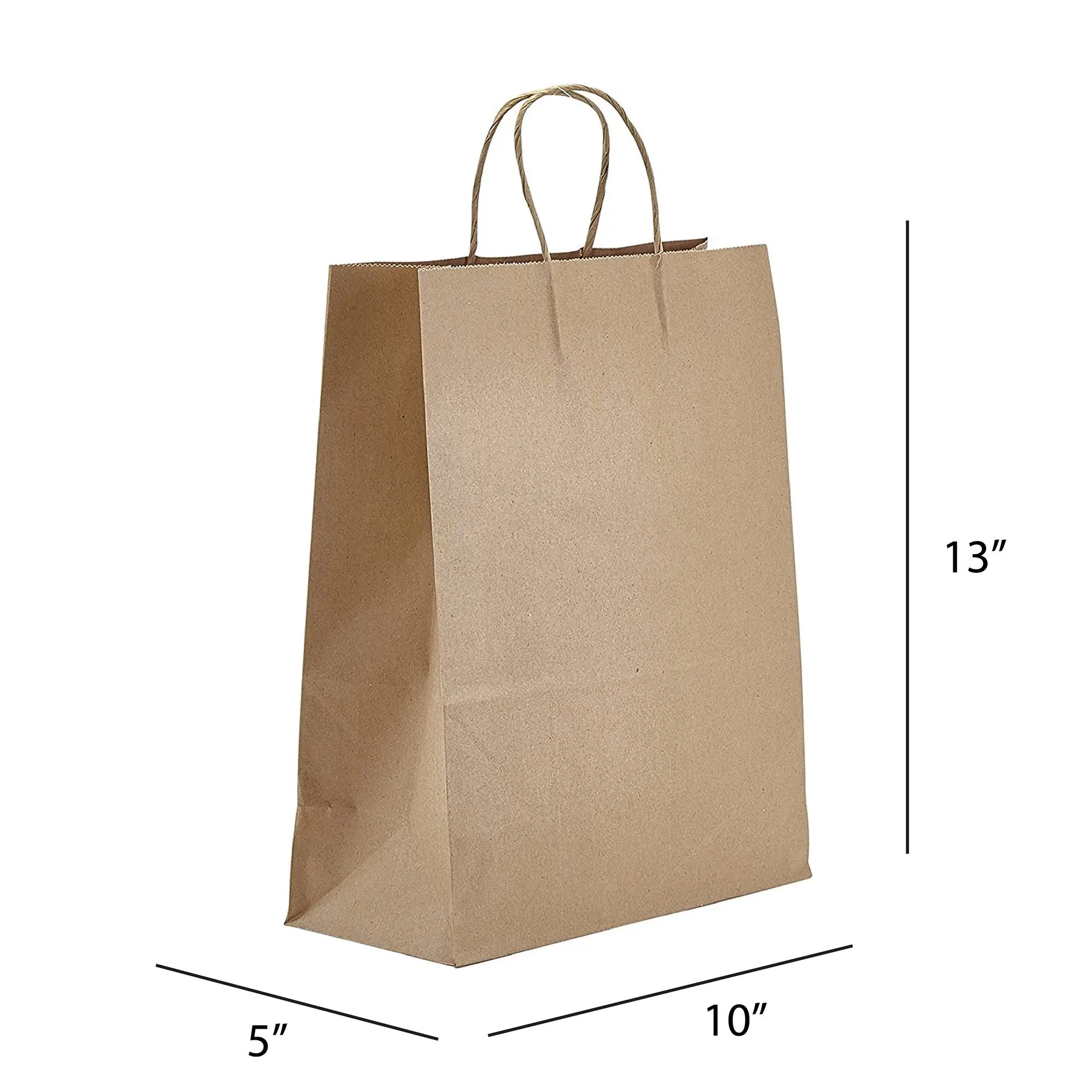 Shopping Bag Kraft Piper Bag Packaging Bags Colorful Handle Cheapest