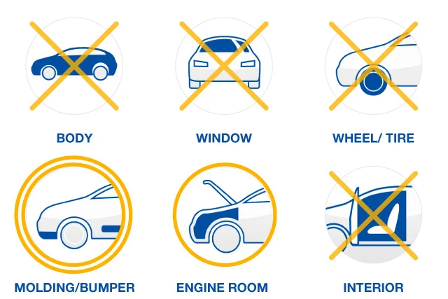 Автомобильный пластиковый бампер 80 мл с резиновым покрытием