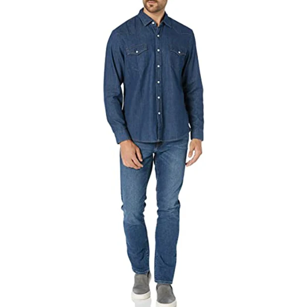 メンズコットンデニムジーンズカジュアルドレスシャツ Buy 少年のジーンズ デニムジーンズ 男性のジーンズのズボン Product On Alibaba Com