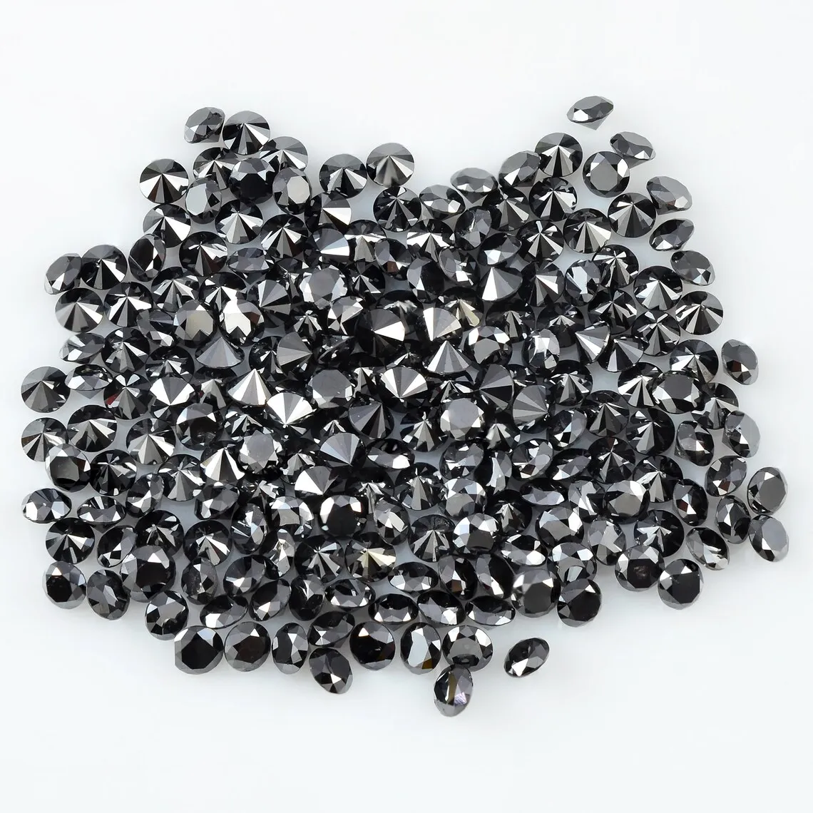 Lot De Diamants Noirs Naturels En Vrac - 1 Carat, Taille Poire, 5x3mm - Pour Bijoux Ou Collection