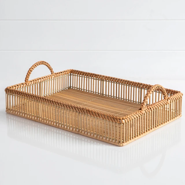 Best Quality Handcrafted Rattan Serving Trays from Vietnam