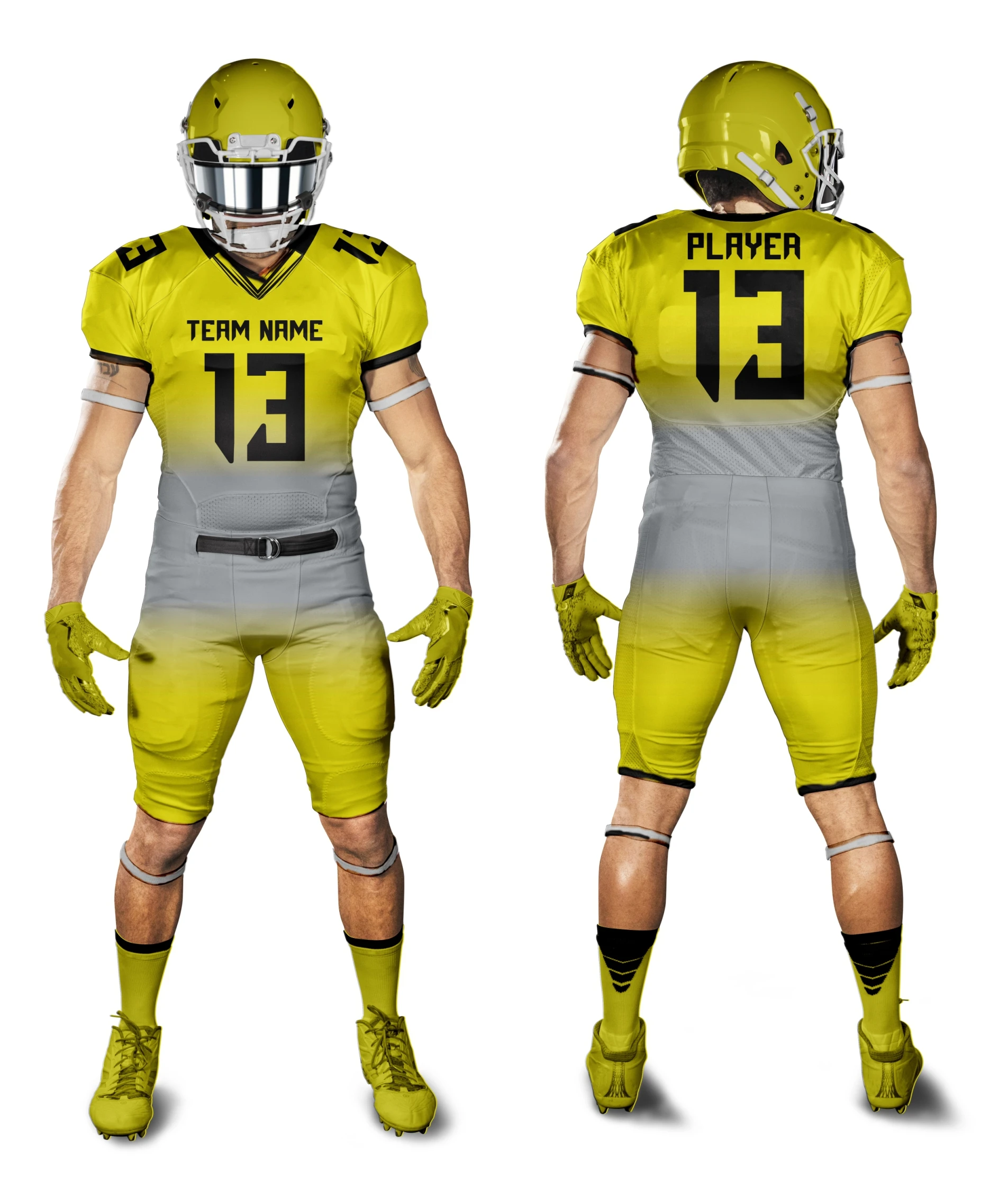 10 Custom American Football Uniforms Digital Sublimation Sets Jersey and  Pant)))