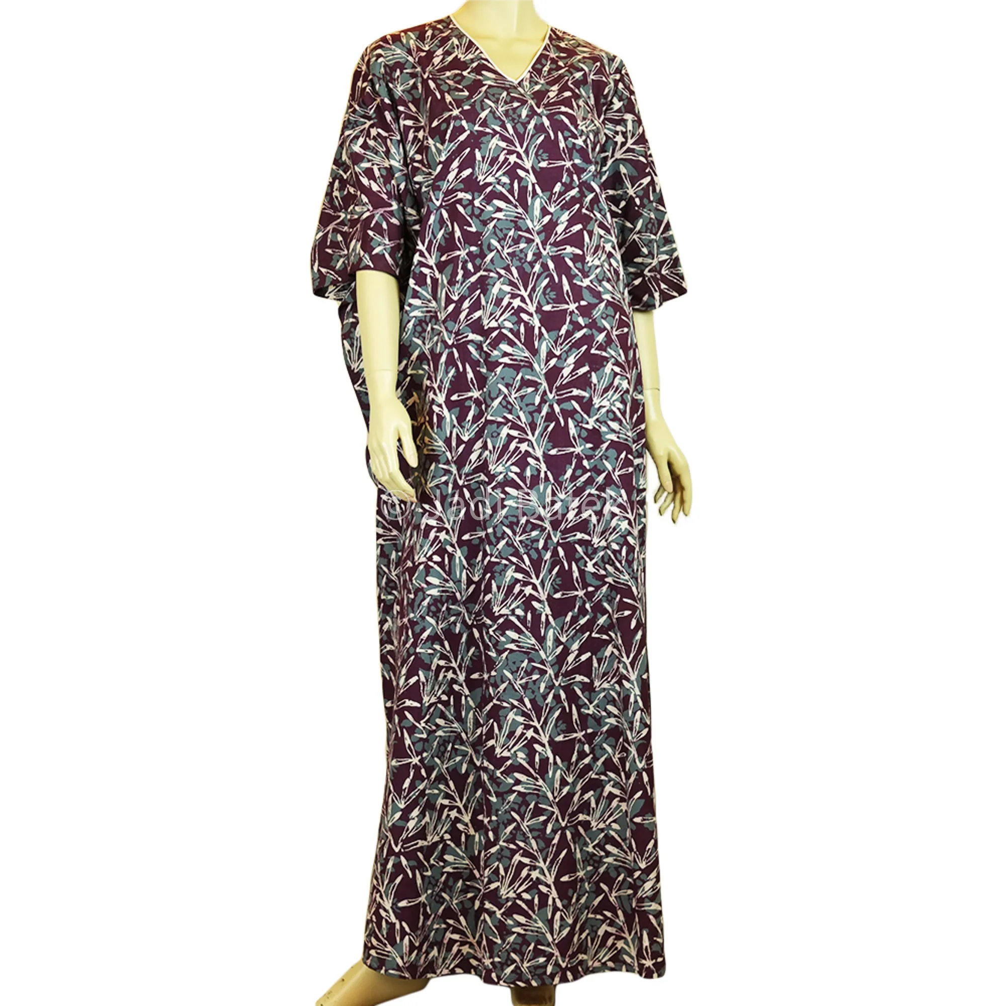Authentic Malaysian Hand Block Printed Cotton Kaftan - Buy Cotton Kaftan For Woman,Hand Printed Kaftan,Cotton Casual Product on Alibaba.com