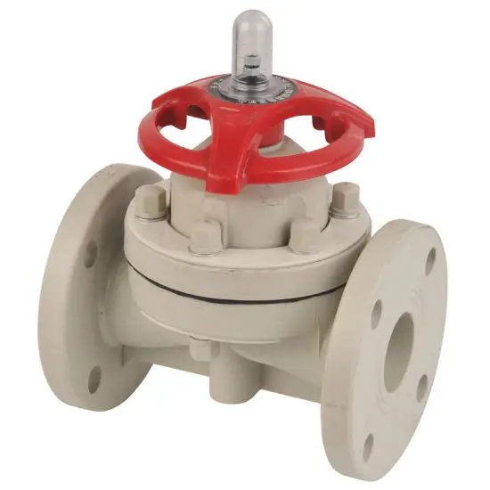 Flange Connection PVC UPVC PVDF Diaphragm Valve