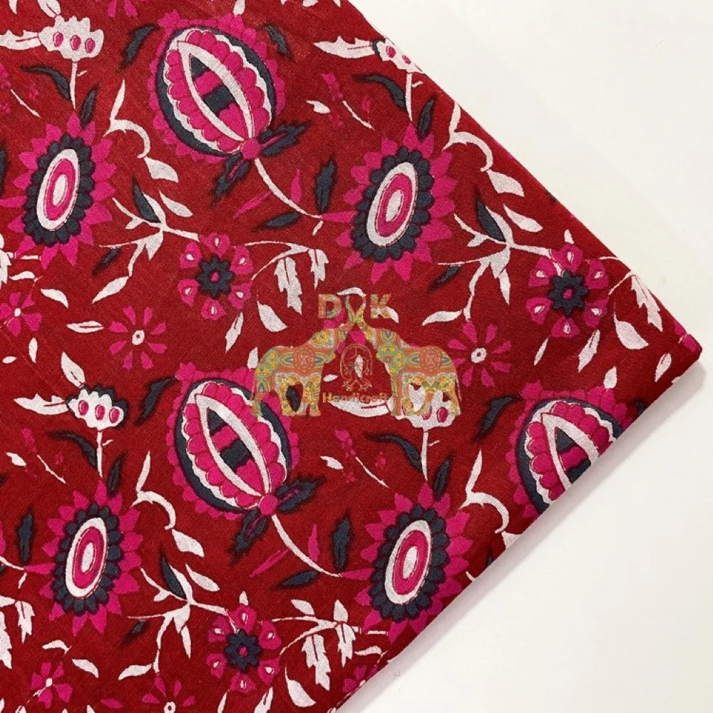 Хит продаж, хлопчатобумажная ткань Dabu с цветочным принтом, традиционная ткань для платья и одежды под заказ