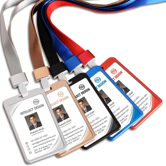Source Aluminium Aloy High Quality Metallic ID Card Holder for School and  Collage Office with Plastic Protection on m.