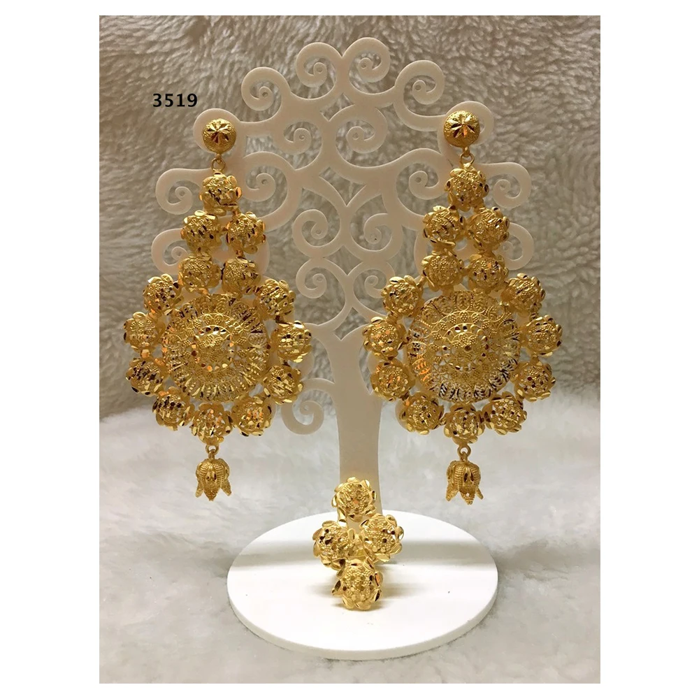 gold earring design for female wedding