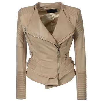 Genuine Leather Jacket for Woman - OEM - High Quality Sheep leather Zippers Fashion jacket