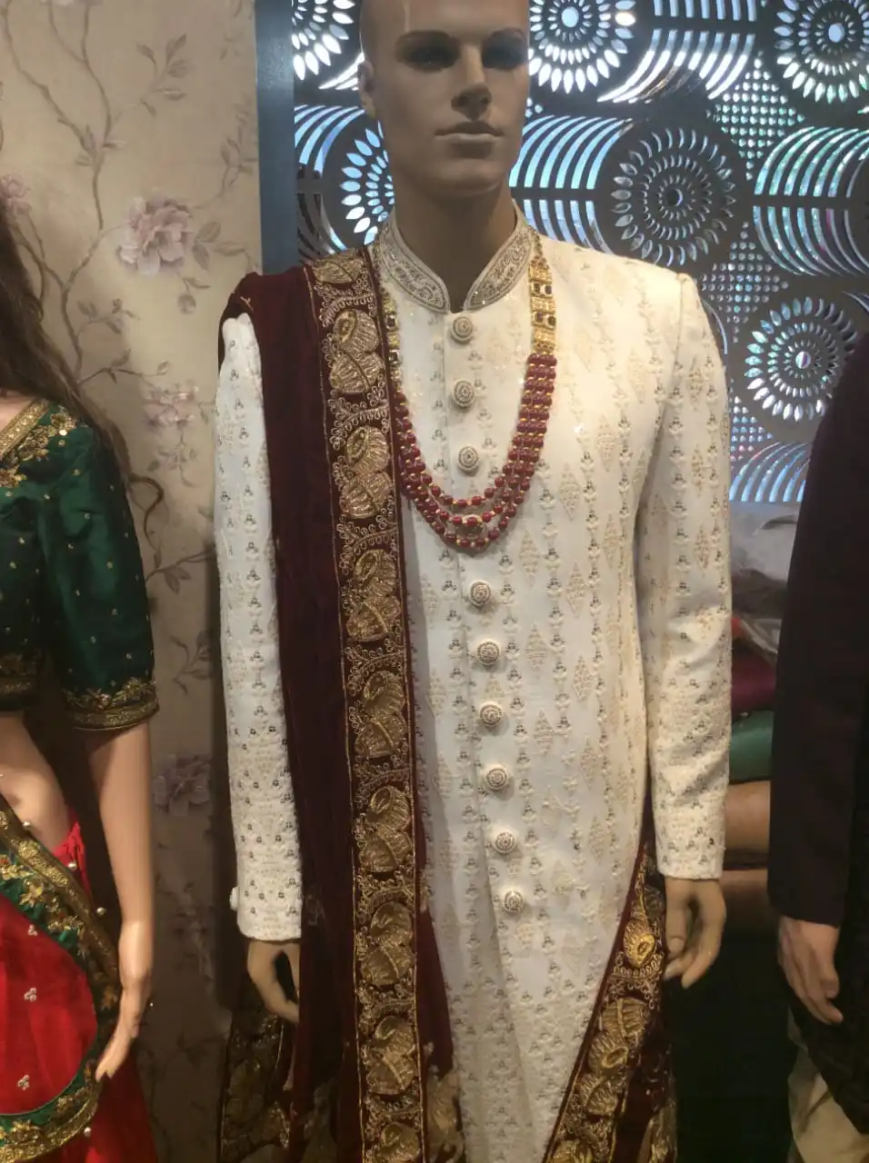 Abito da sposa KURTA DHOTI SALWAR abito in puro tessuto BLAZER