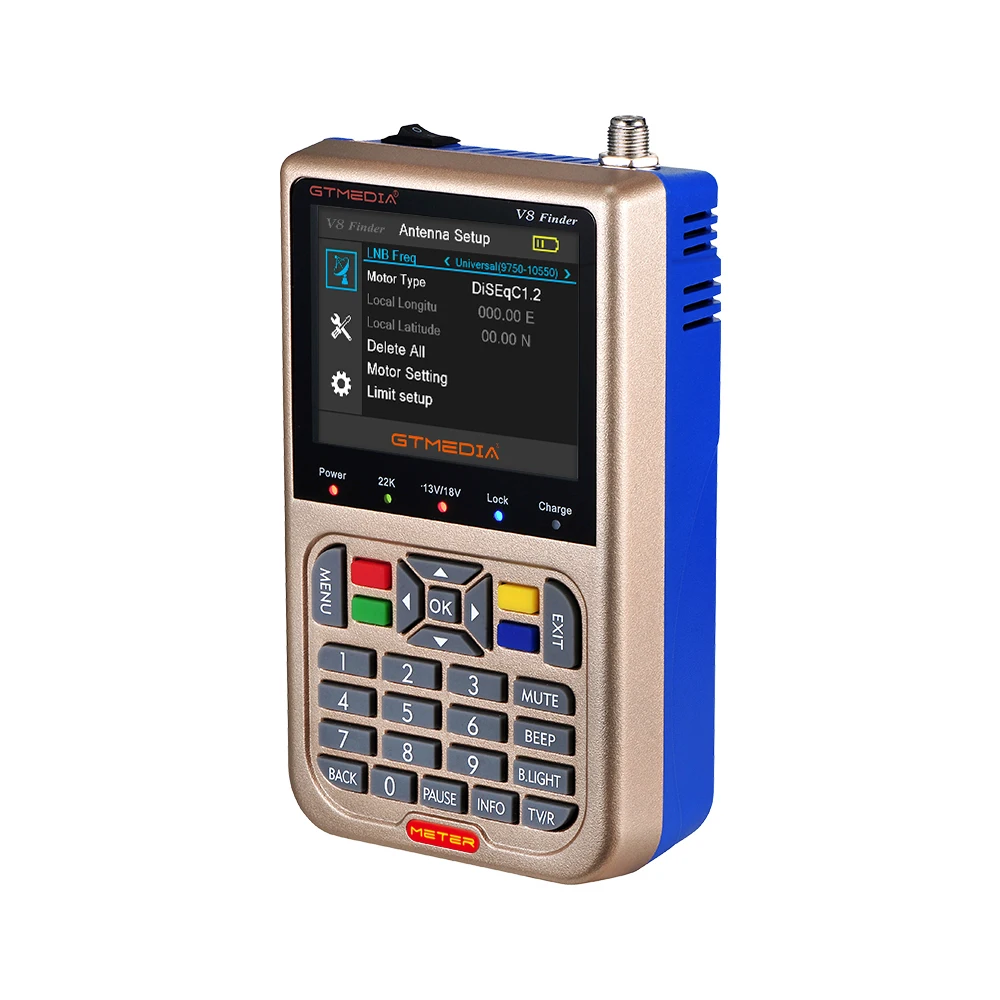 
 DVB-S2 спутниковый Finder метр V8 Finder 3,5 дюймов ЖК-экран высокой четкости литий ионный аккумулятор HD сидел findergtmedia V8  