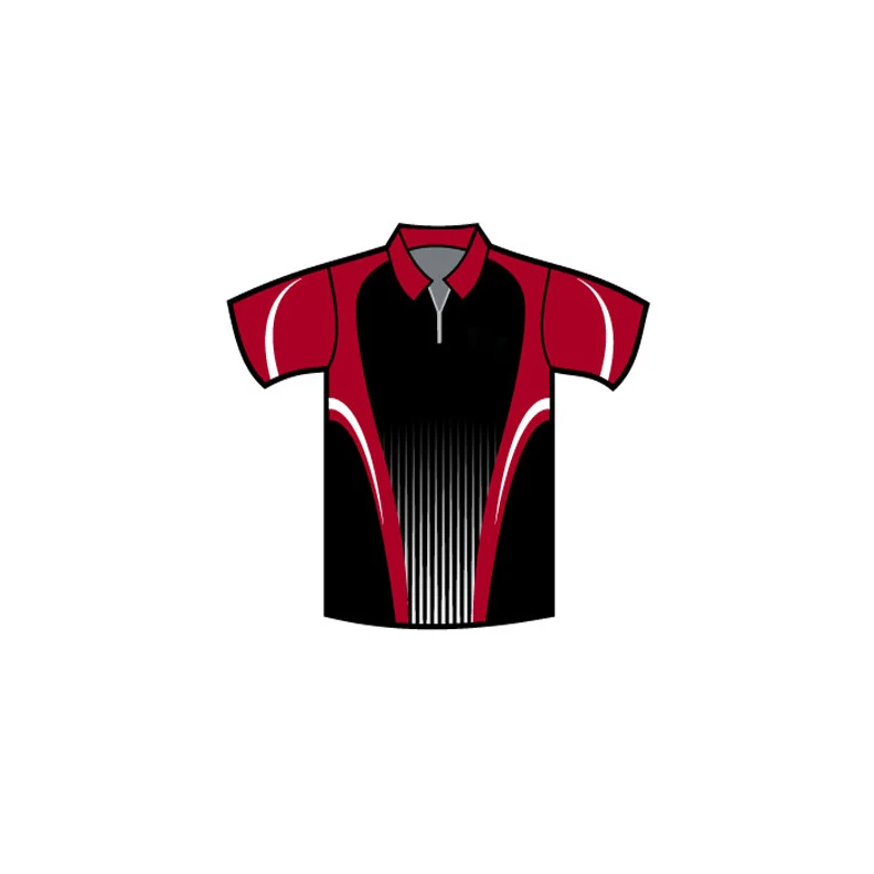 Source sport red and black cricket jersey sublimation jersey