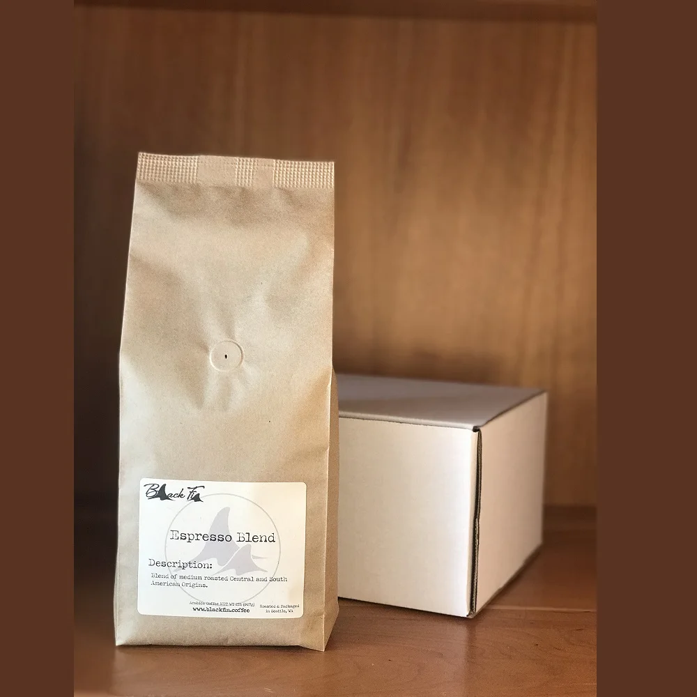 BlackFin Coffee 2 Pound Bag Espresso Blend Coffee Medium Roasted Specialty Q Grade 82-84 Point Arabica Roasted Whole Beans