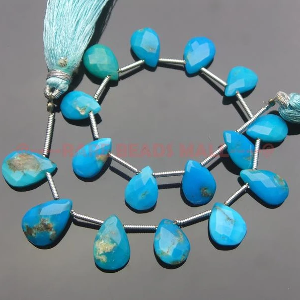 Rock Crystal Faceted Pear Shape Briolettes Loose Gemstone Jewelry Making