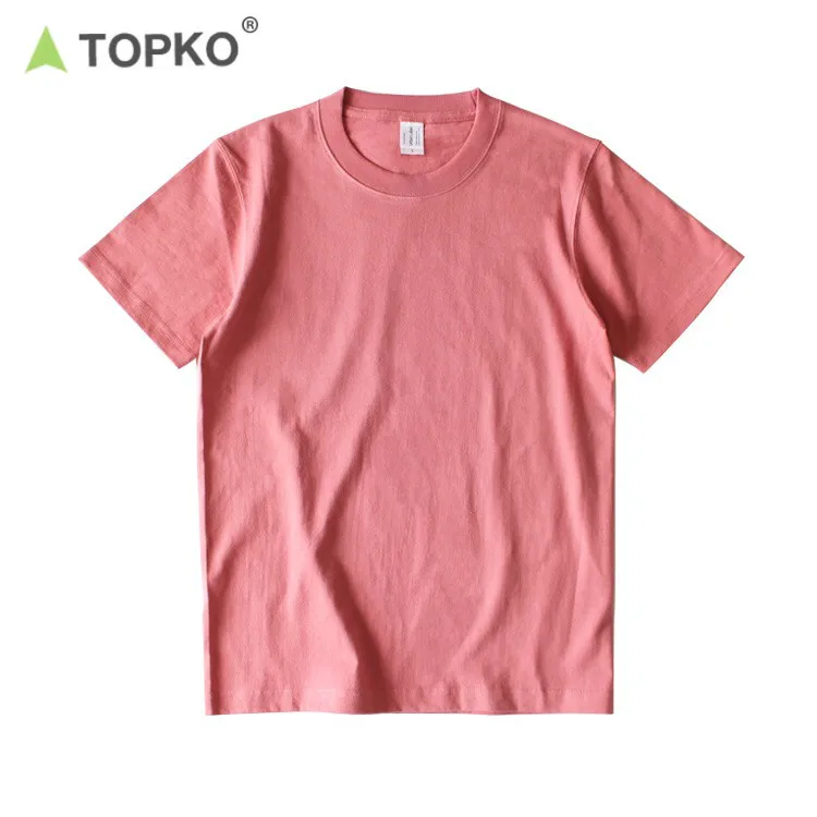 
 Высококачественная простая хлопковая Мужская футболка большого размера TOPKO с индивидуальным логотипом  