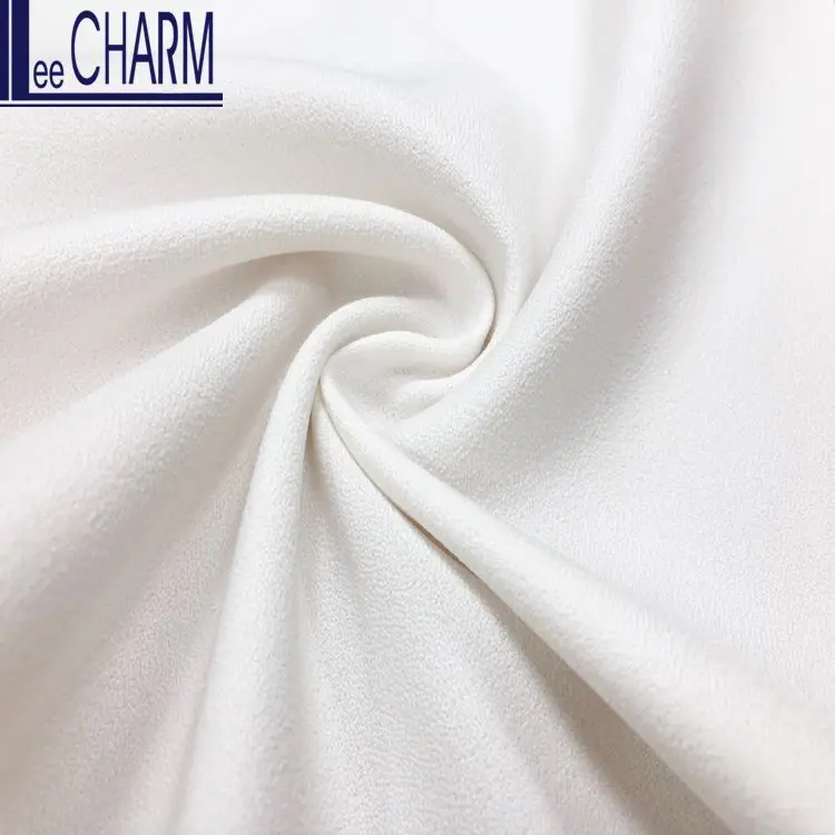 
 LCYF018 Тайвань 100% полиэстер Мягкая чистая стрейчевая ткань из крепа  