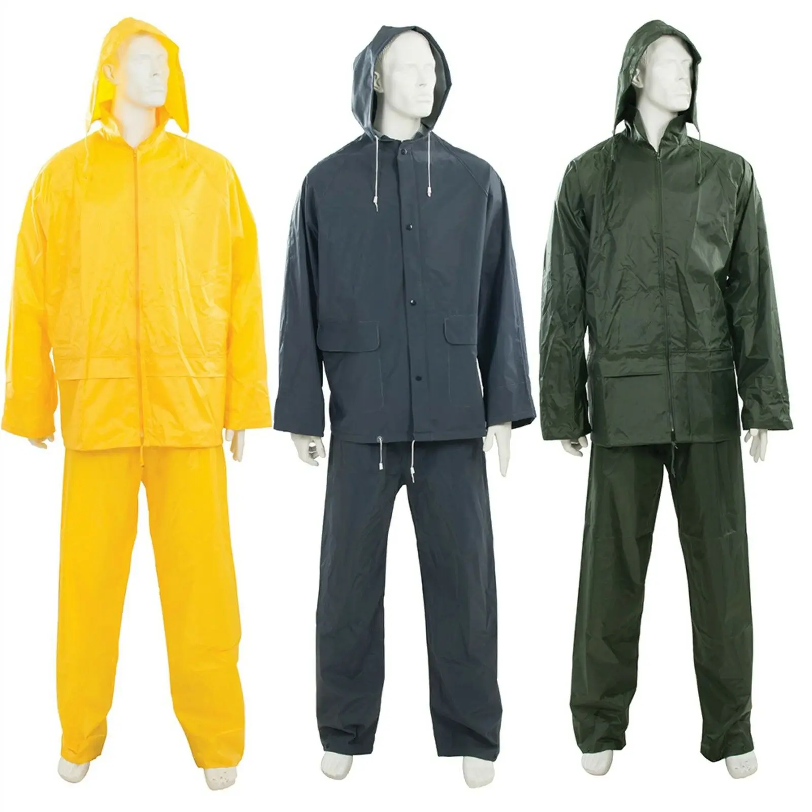 Custom Waterproof Rain Suit Jacket & Trousers Set Women's Men's Rain