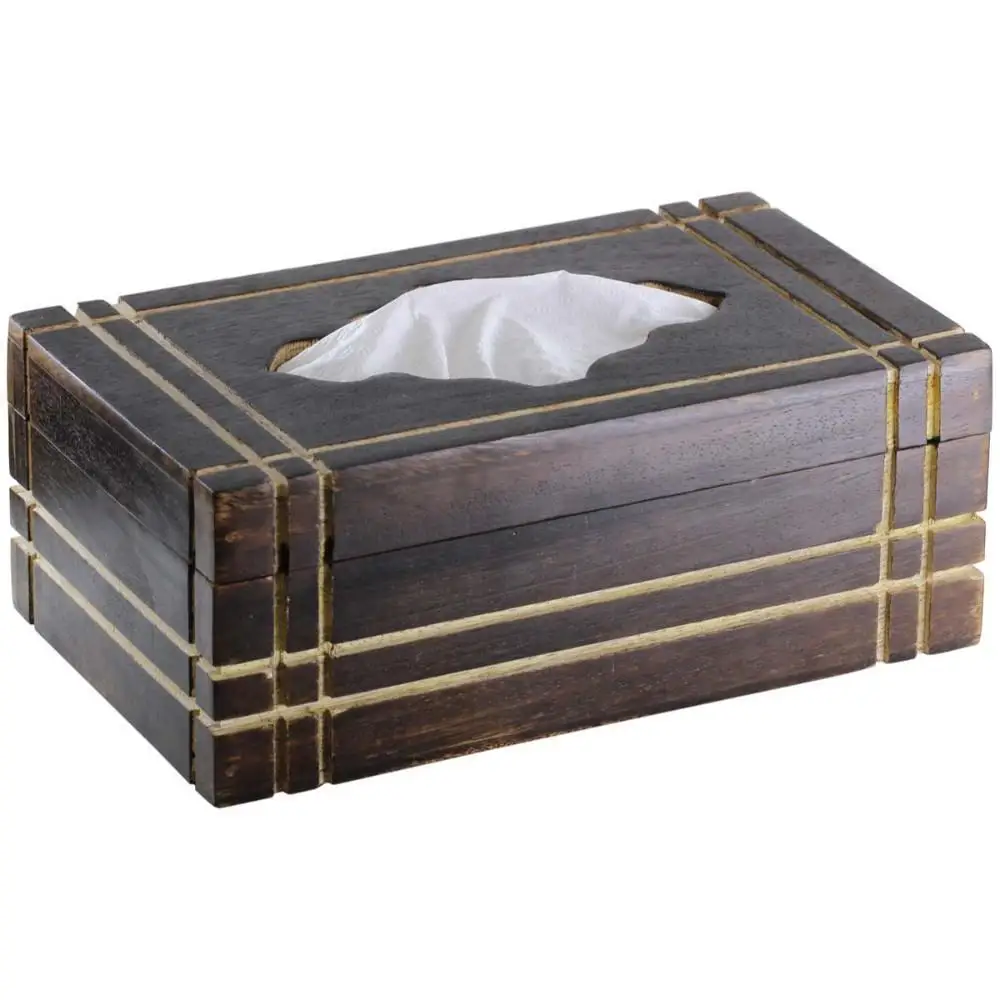 Source Attractive Black Wire Metal Rectangle Tissue Box Napkin Holder  Napkin Dispenser Paper Boxes Tissue Holder Wooden Tissue Box on  m.