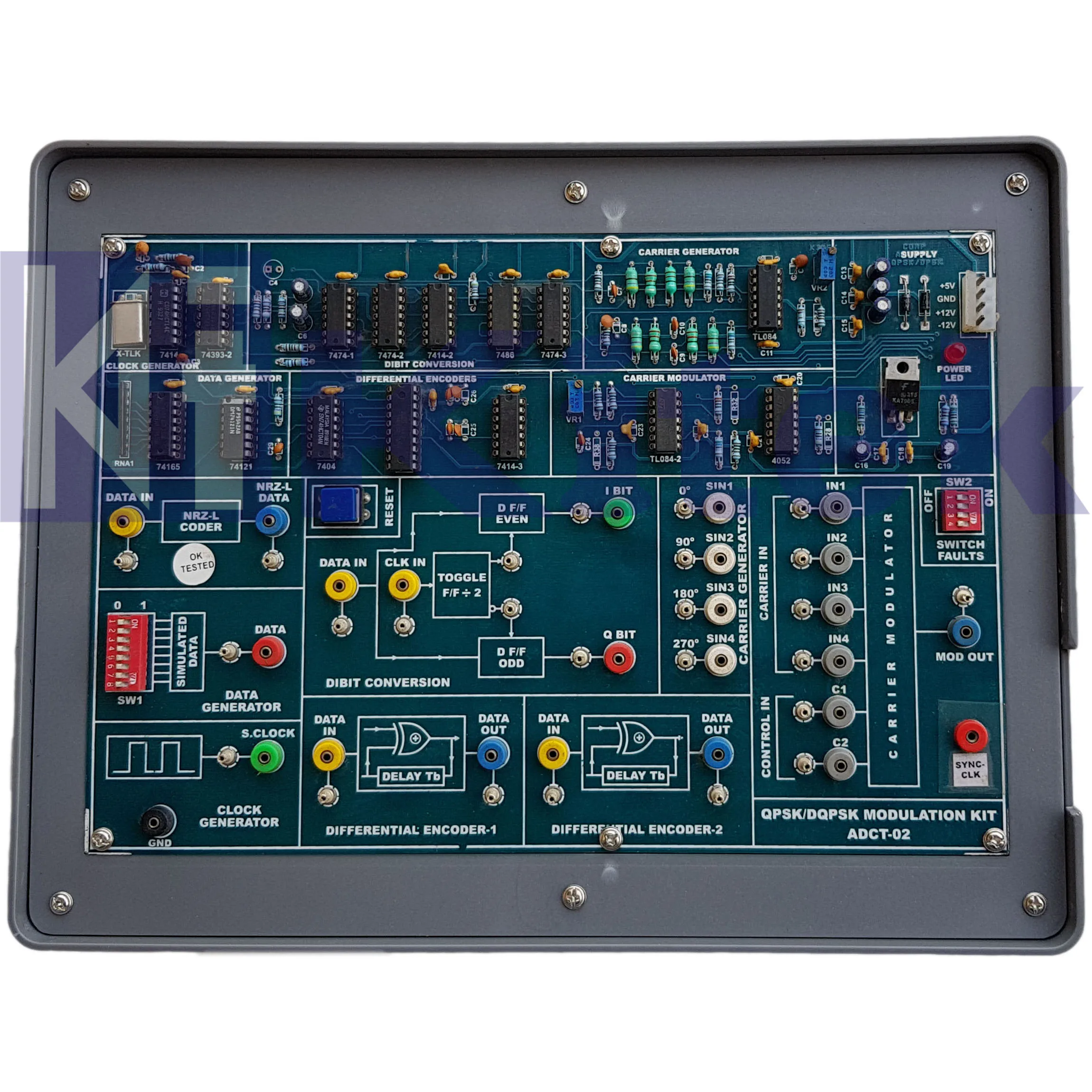 Digital Communication Module Kit In-Built Supply Digital Communication Trainer Kit for Educational ...