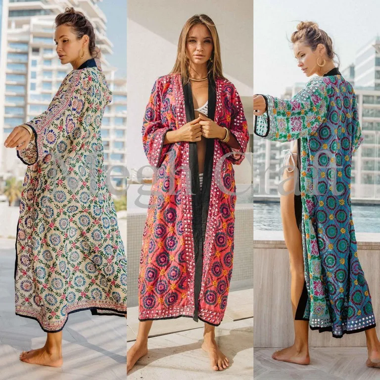 Paréo Femme Grande Taille Style Bohème - Long, Léger, Multifonctions (robe, Tunique, Kaftan, Abaya)