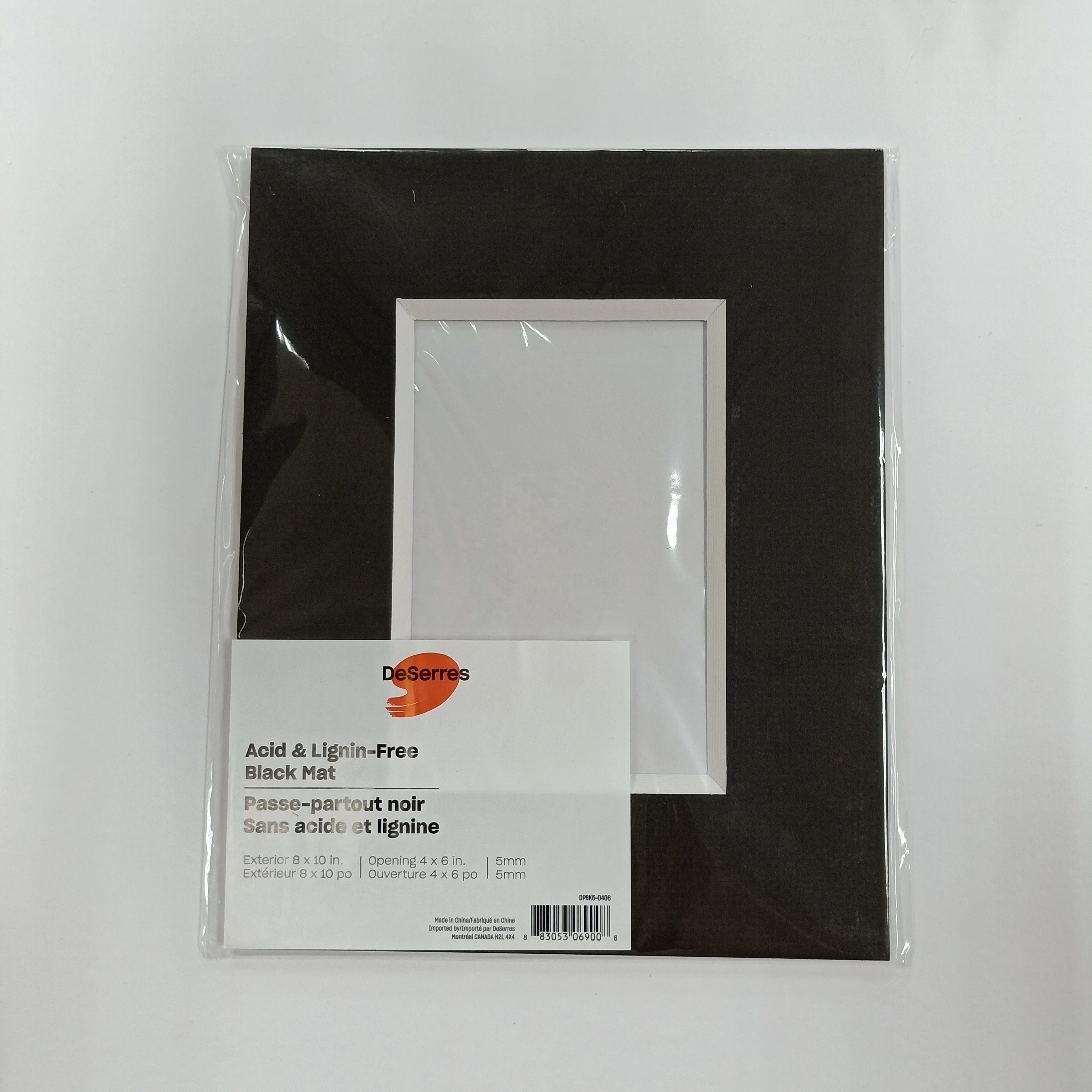 wholesale uncut or precut matboard passepartout with opp plastic bag details