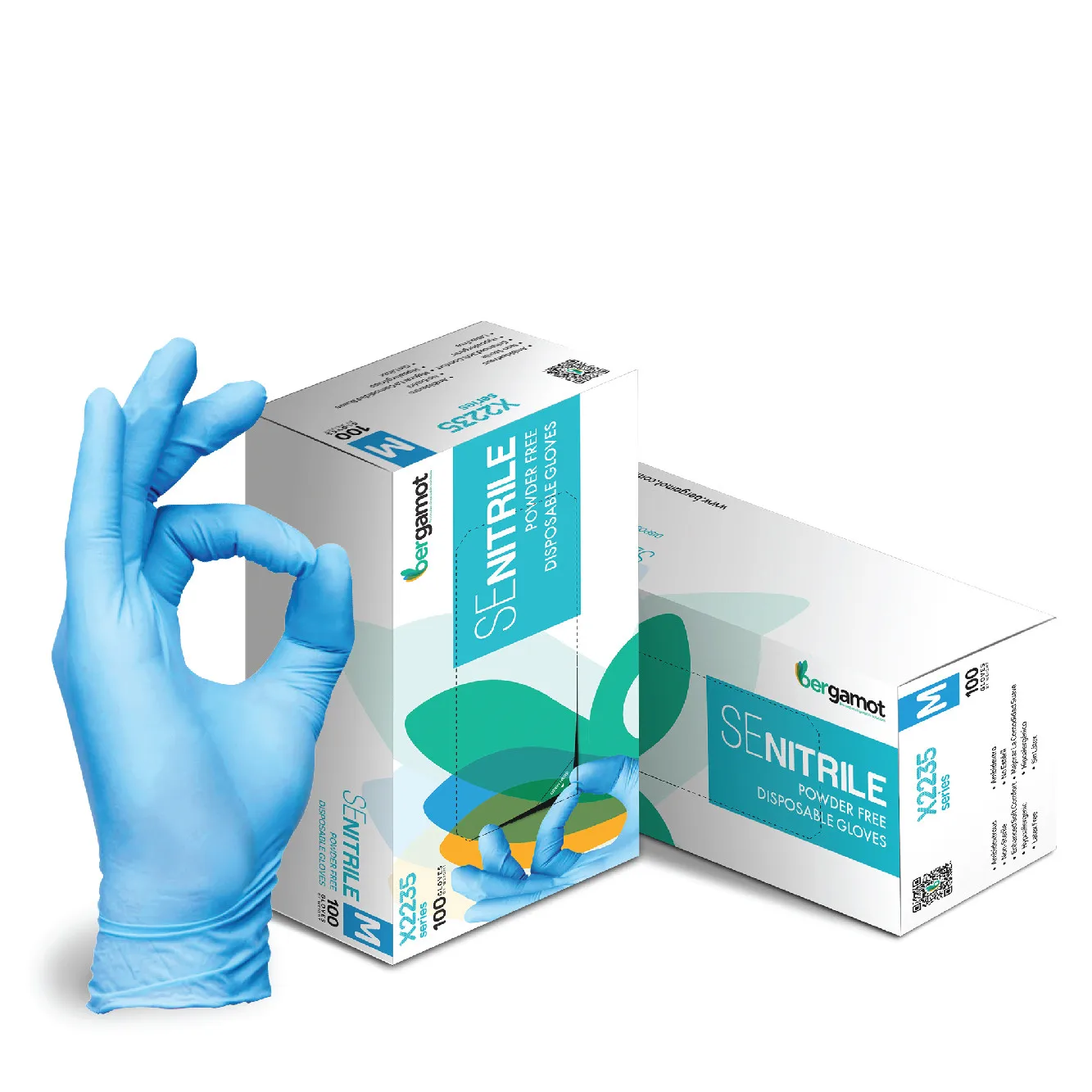 100 Blue Nitrile Gloves - Powder-Free, Latex-Free, Disposable For Medical/Cleaning (Sizes S/M/L/XL)