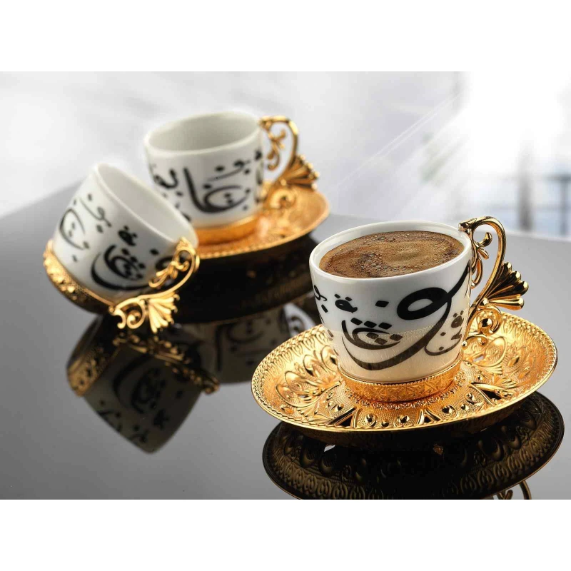 Luxury Turkish Copper Coffee Cups, Espresso Cup Set, Coffee Cups