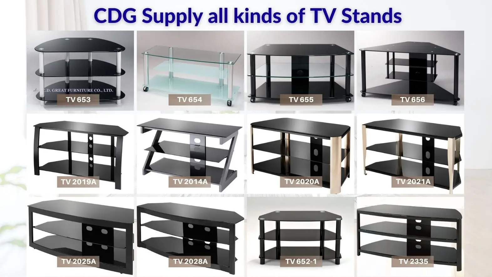 Black tempered glassTV Stand