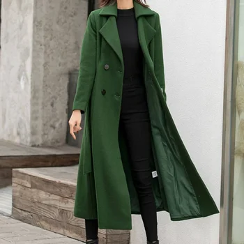 long green wool coat