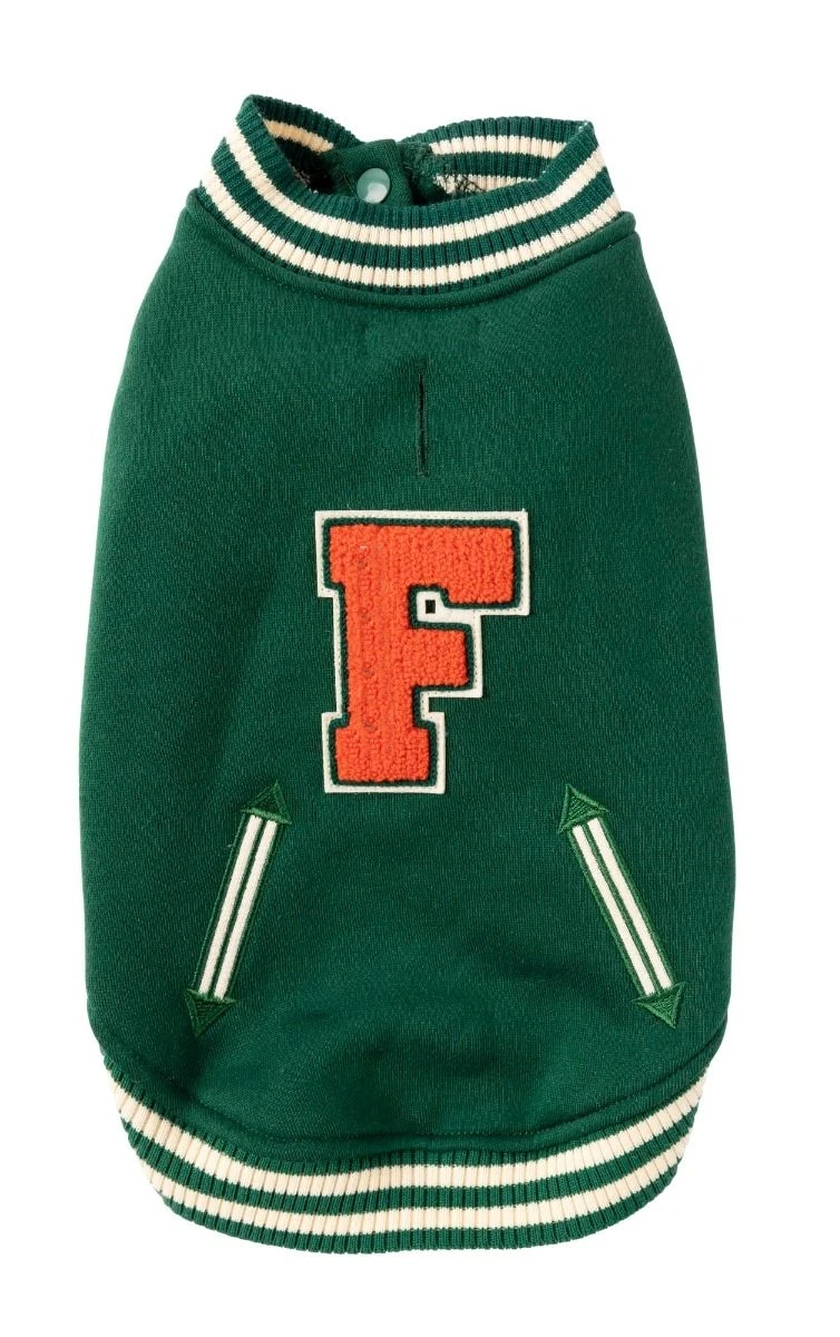 The Letterman Jacket Green Comfortable Adventure Jacket Pet Clothes