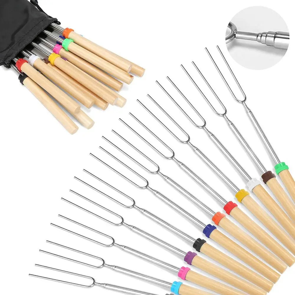 32 Inch Telescopic Marshmallow Roasting Sticks,Marshmallow Roasting