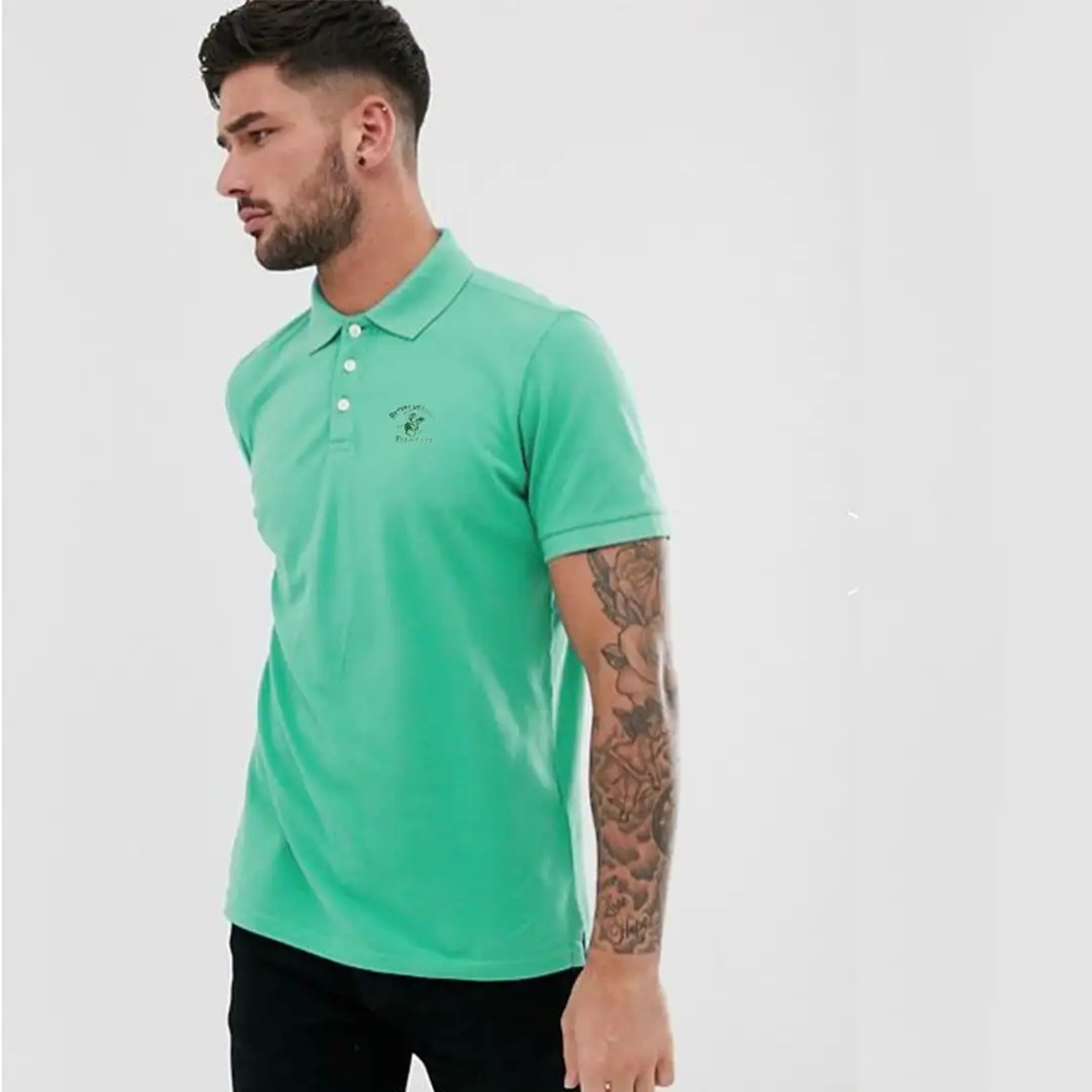 mint green golf shirt