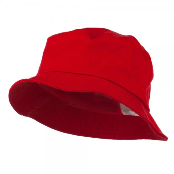 plain red bucket hat