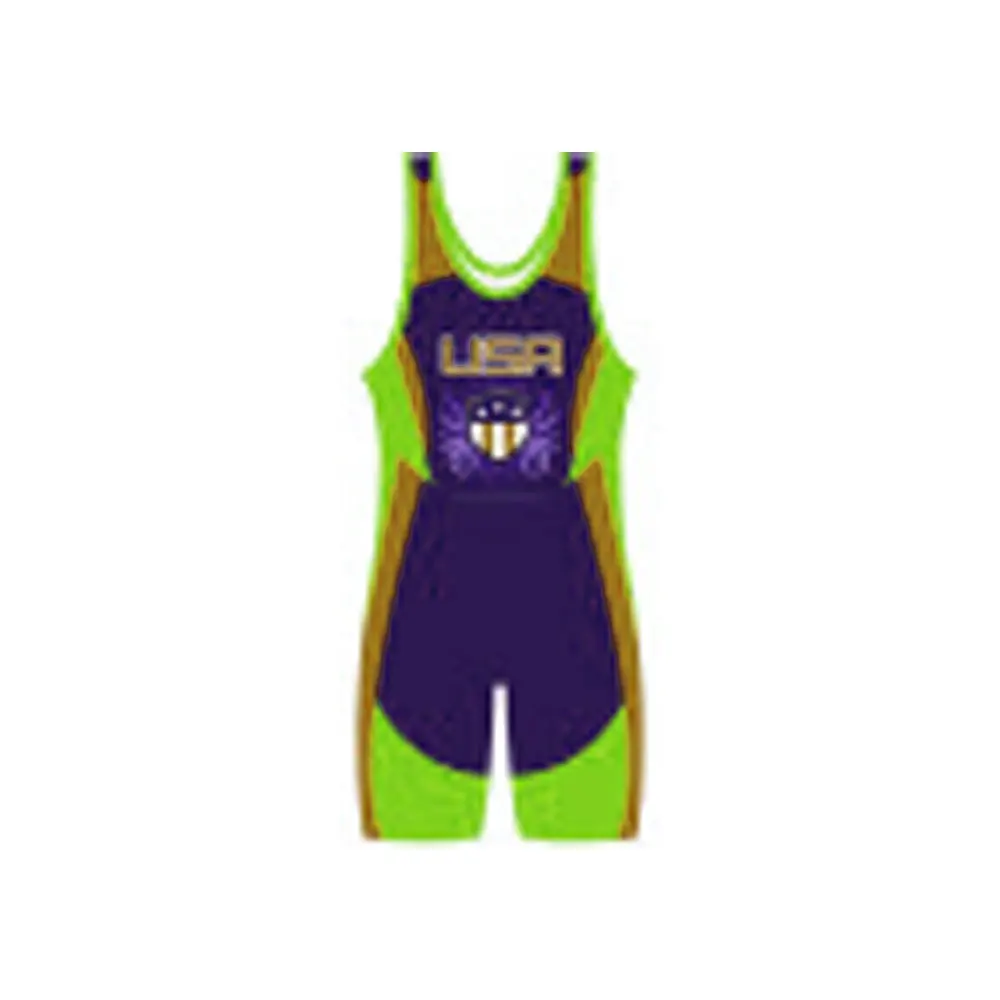 Custom Sublimated Knitted Wrestling Singlets Plus Size Tank Top with Custom Designs