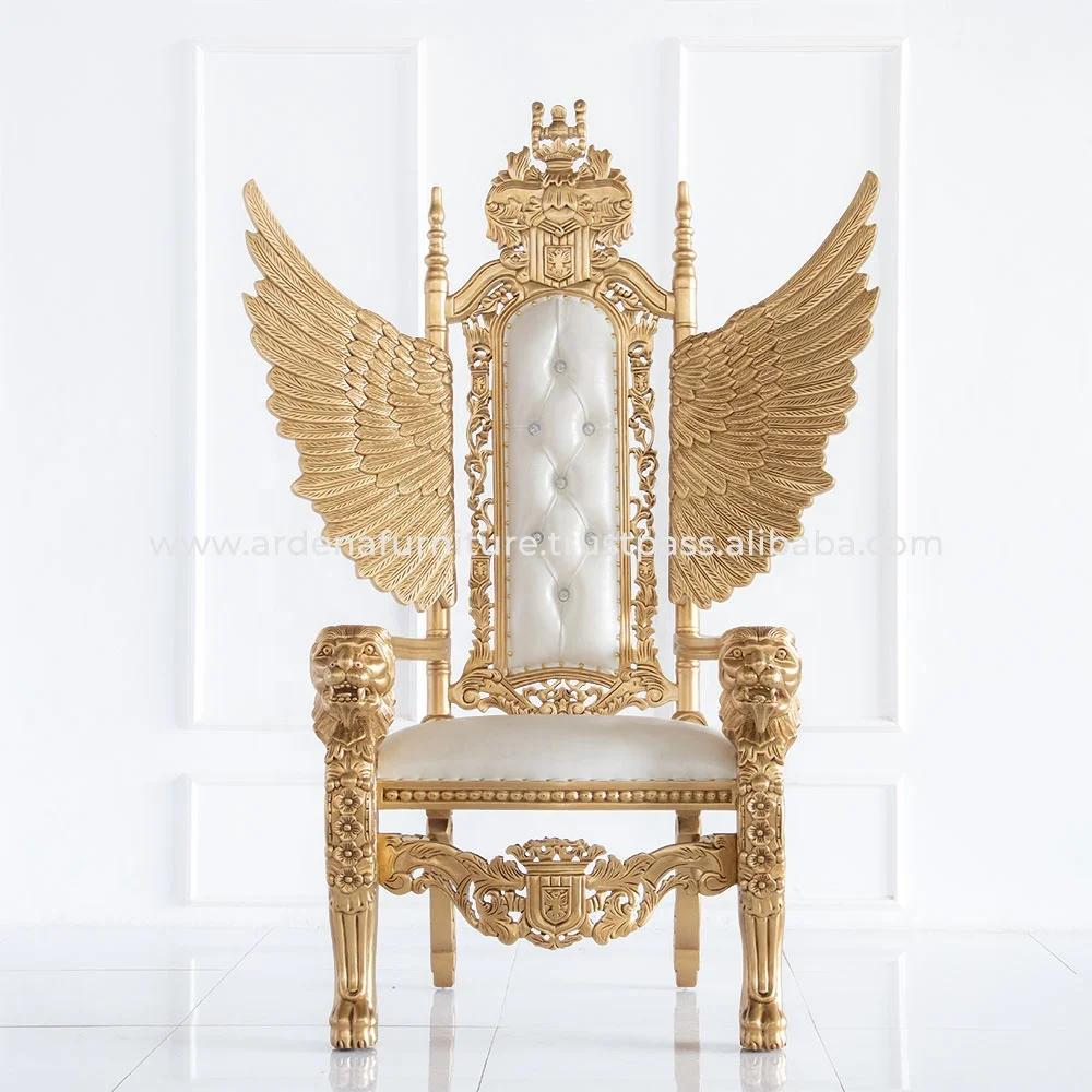 Gold Lion King and Queen Throne Chairs Princess Throne Wedding Chairs  Luxury Lion Throne Chair