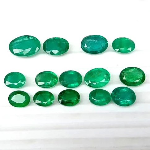 Raw Emerald Cabochon Emerald Rose Cut 16x13 mm Slice Cabachon Loose Gemstone Emerald Gemstone Jewelry Supplies