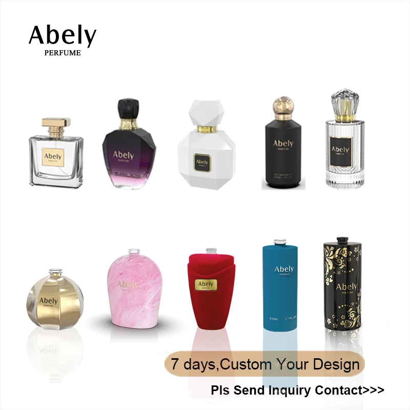 Abely Perfume Packaging Wholesale Fancy Perfume Bottle Containers 100ml  50ml Design Your Own Glass Perfume Bottle