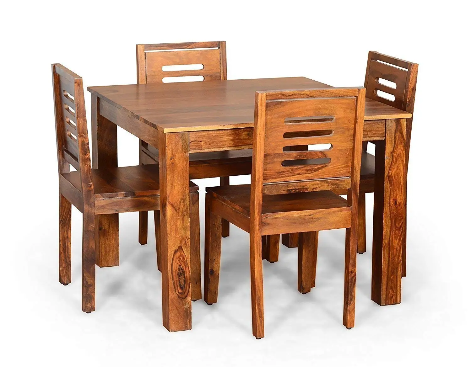 Sheesham Wood Dining Table Set With 4 Chairs For Living Room Buy