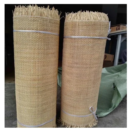 bleached square rattan webbing cane roll