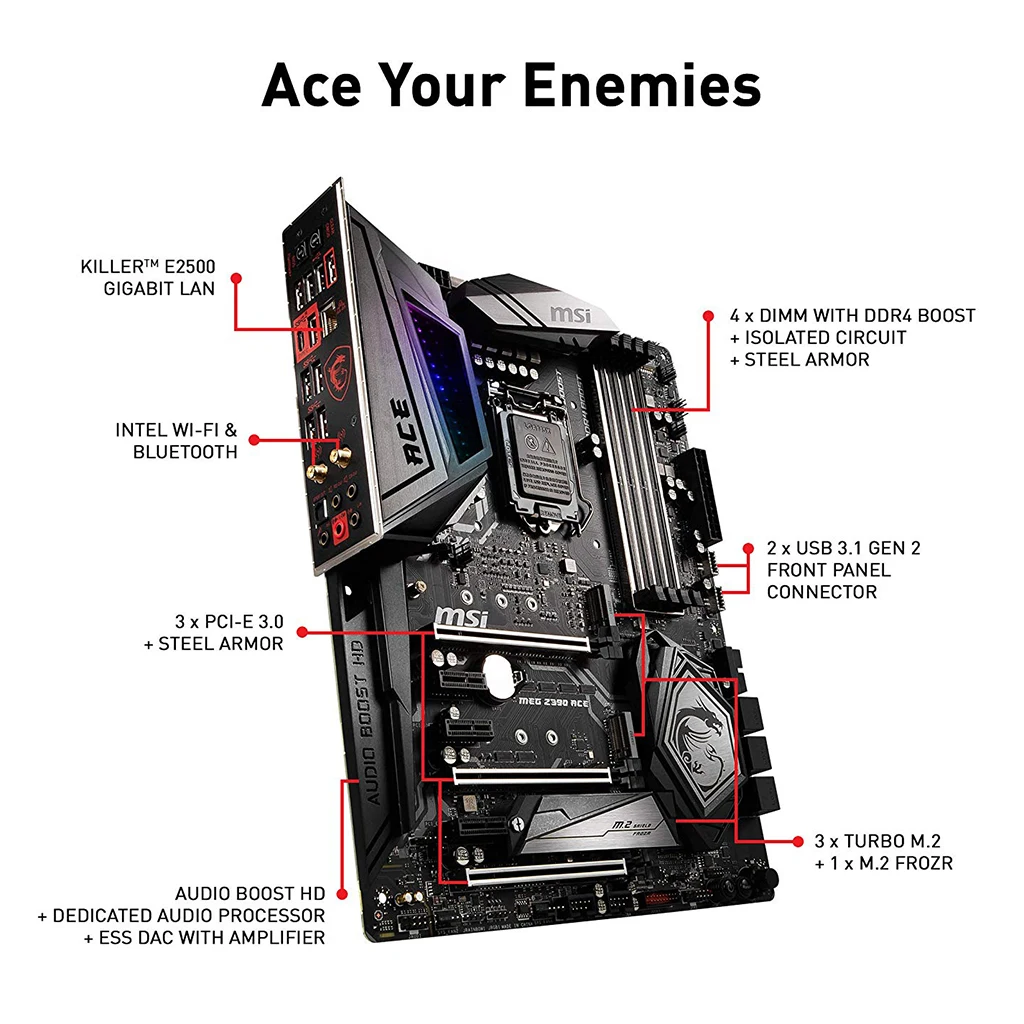 MSI MEG Z390 ACE LGA1151 (Intel第8世代および第9世代) M.2 USB